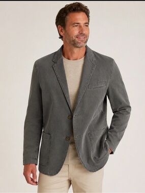 Tommy Bahama Men’s Washed Gray Casual Blazer Jacket XXXL